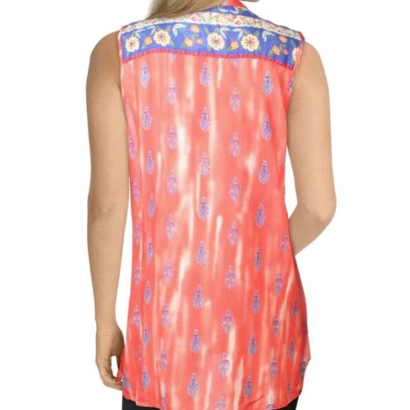 Aratta Silent Journey -201 NWT Eleanora Floral Sleeveless Button-Down‎ Top M - Picture 3 of 11
